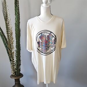 Bella Canvas Cream T-Shirt with Leaf Graphic